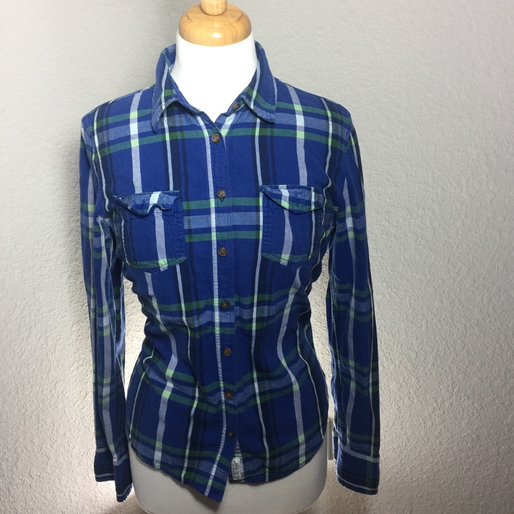 Aeropostale Plaid Button Down cotton shirt L